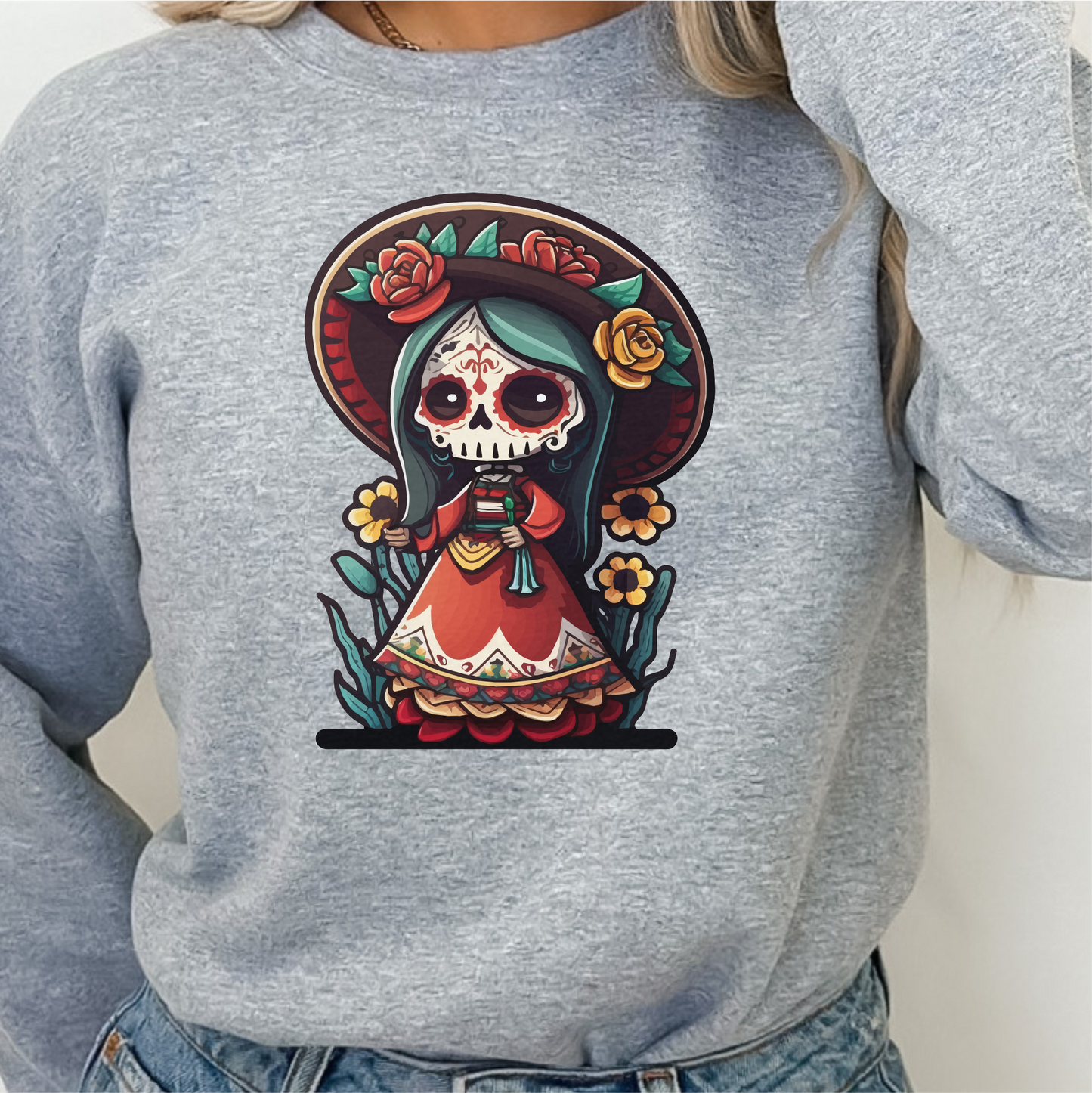 La Catrina Sweatshirt, Day Of The Dead Sweatshirt