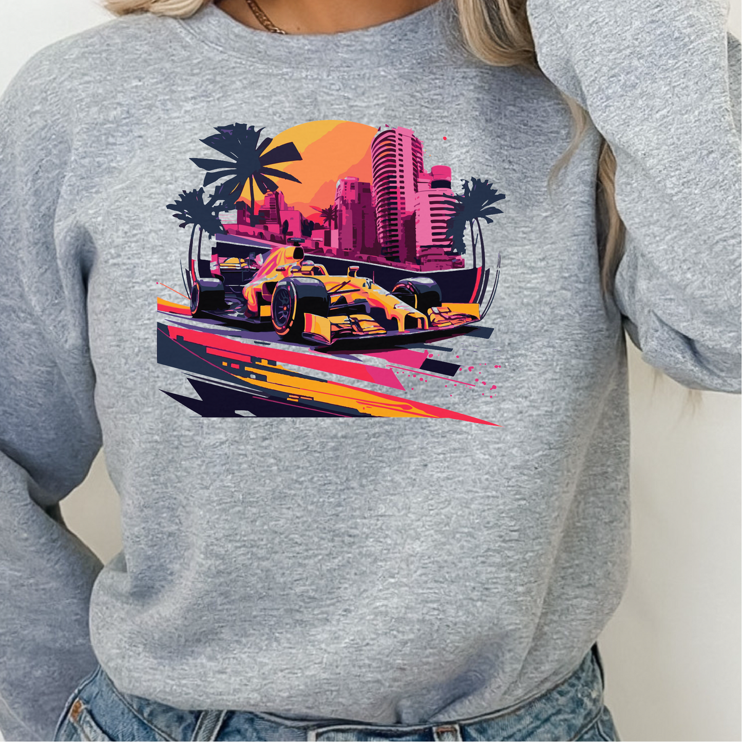 Formula 1 Sweatshirt, Monaco GP Abstract, F1 Gift, F1 Sweatshirt