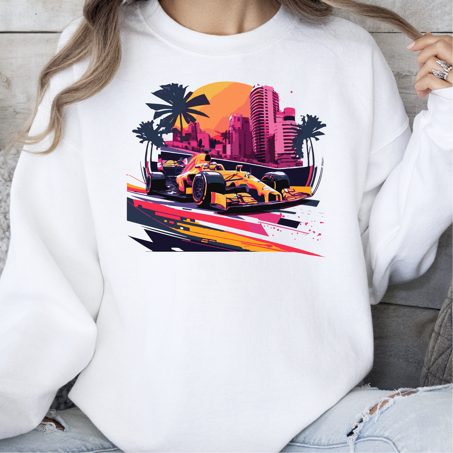 Formula 1 Sweatshirt, Monaco GP Abstract, F1 Gift, F1 Sweatshirt