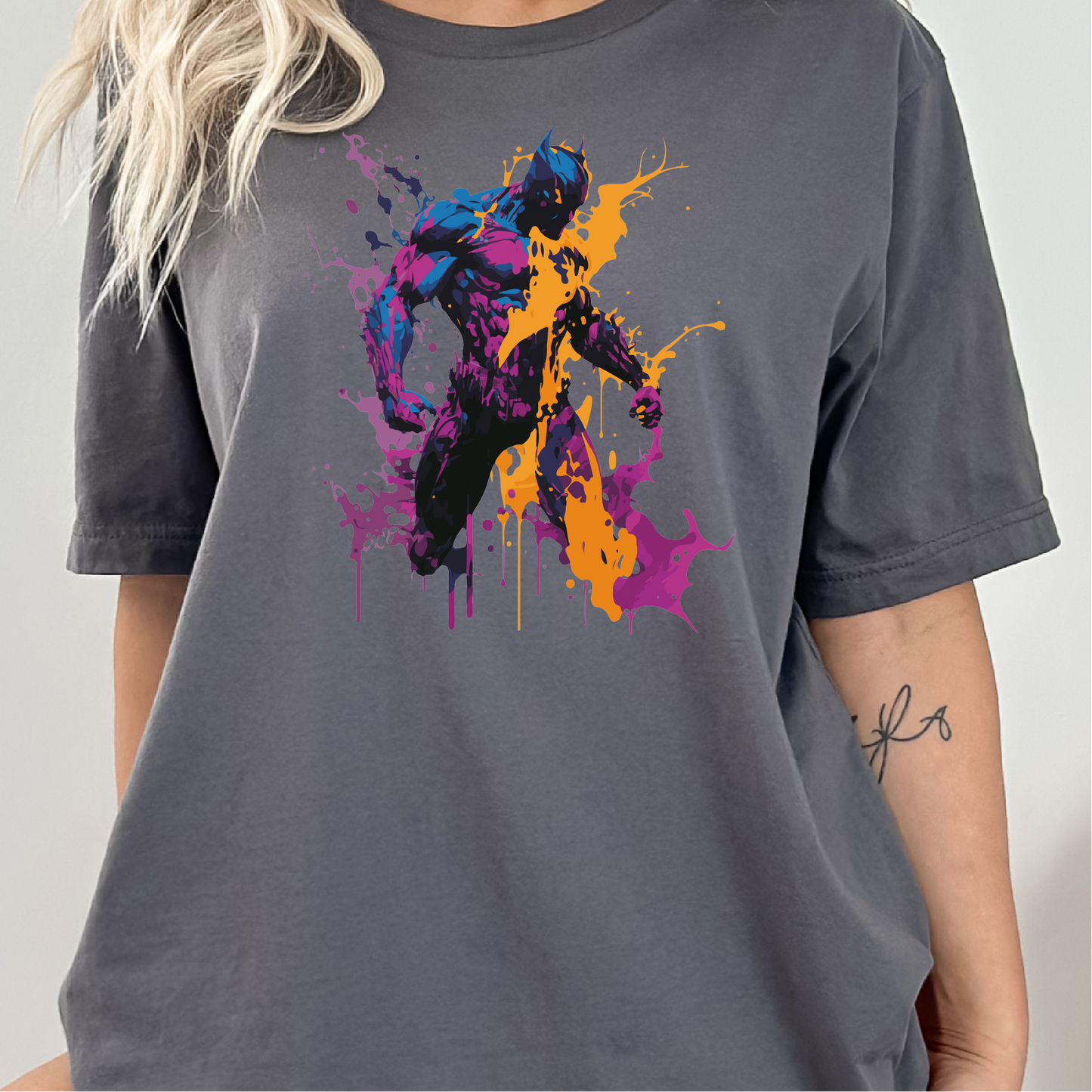 Super Hero T-Shirt, Batman Inspired Abstract Shirt