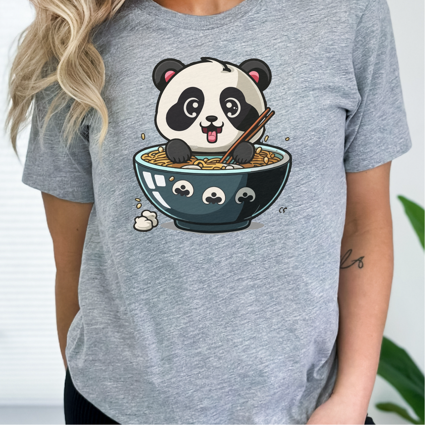 Ramen Panda T-Shirt, Kawaii Panda Shirt