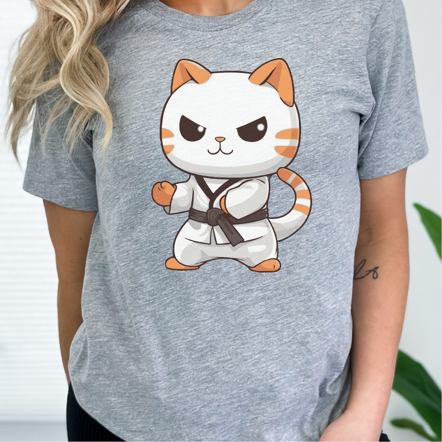 Karate Cat T-Shirt, Cat Martial Arts Shirt