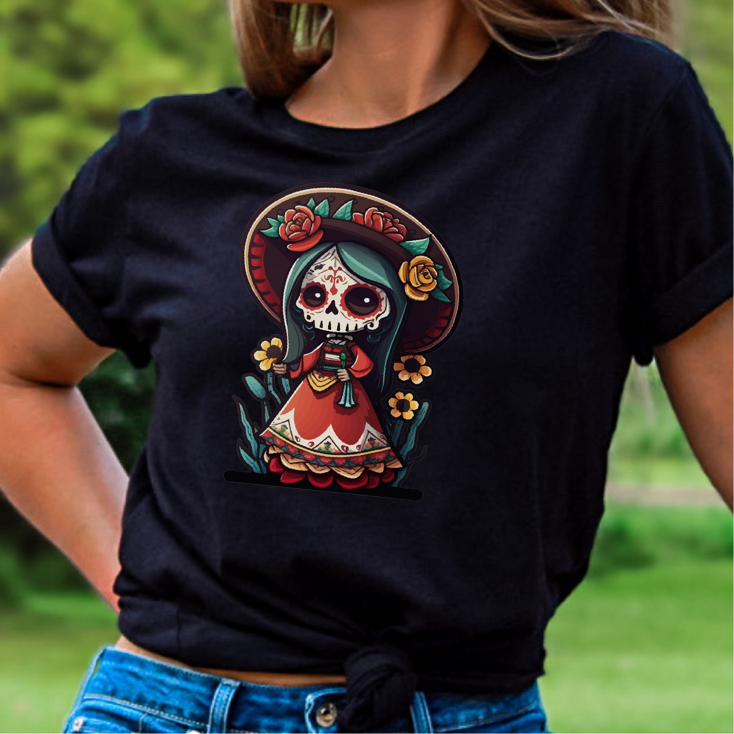 La Catrina Day Of The Dead T-Shirt, Mexican Heritage Shirt