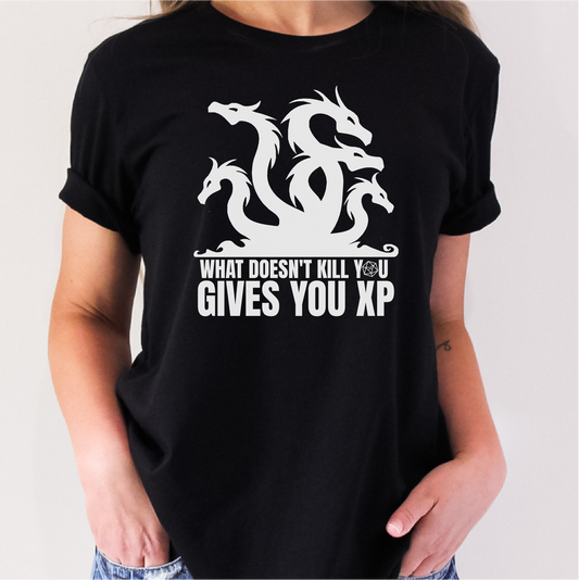 What Doesn't Kill You Gives You XP T-Shirt, Dungeons & Dragons Shirt