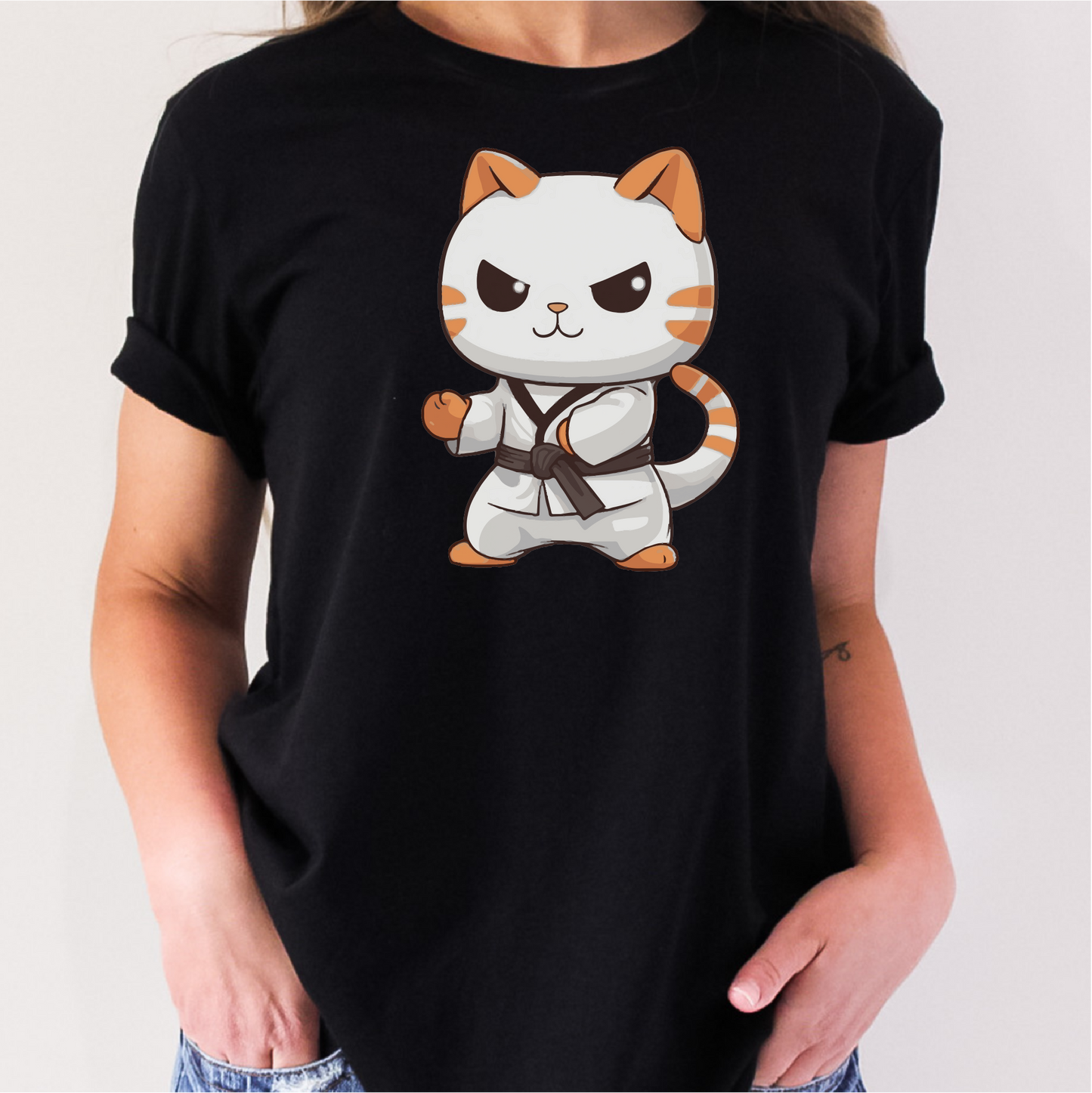 Karate Cat T-Shirt, Cat Martial Arts Shirt