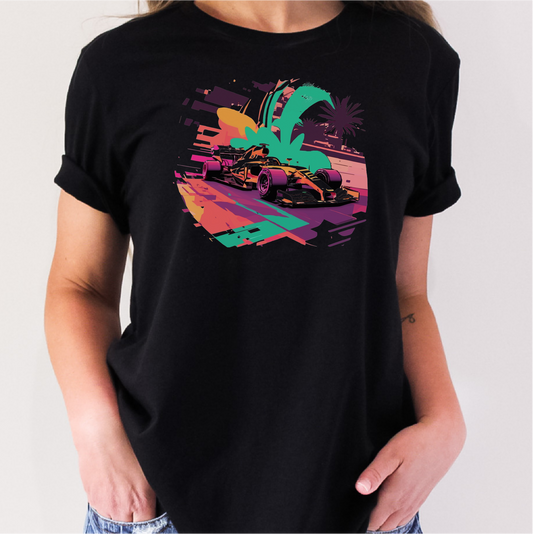 Formula 1 Shirt, Abstract Colorful F1 T-Shirt