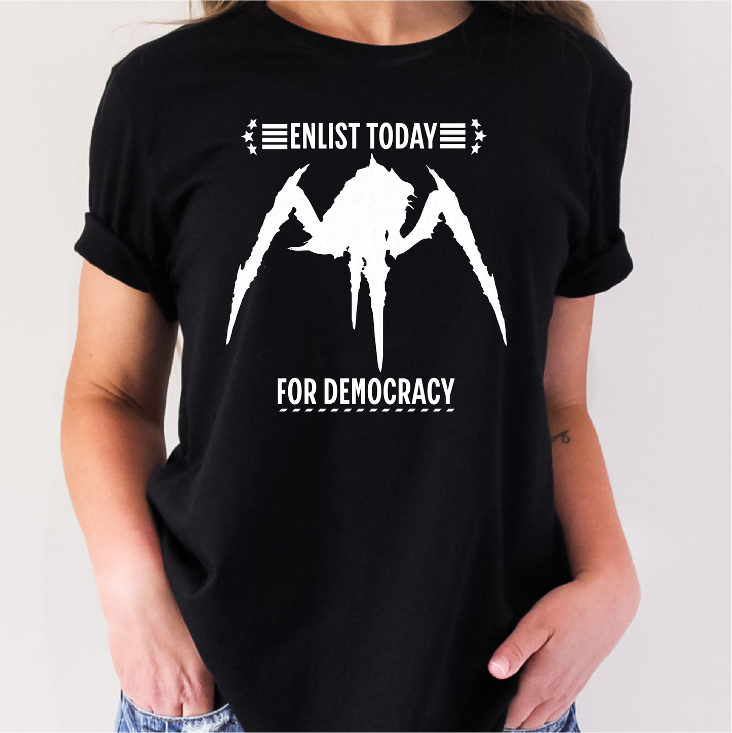 Enlist Today For Democracy, Helldivers 2 Inspired Shirt