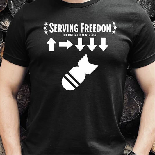 Serving Freedom T-Shirt, 500kg, Helldivers 2 Inspired Shirt