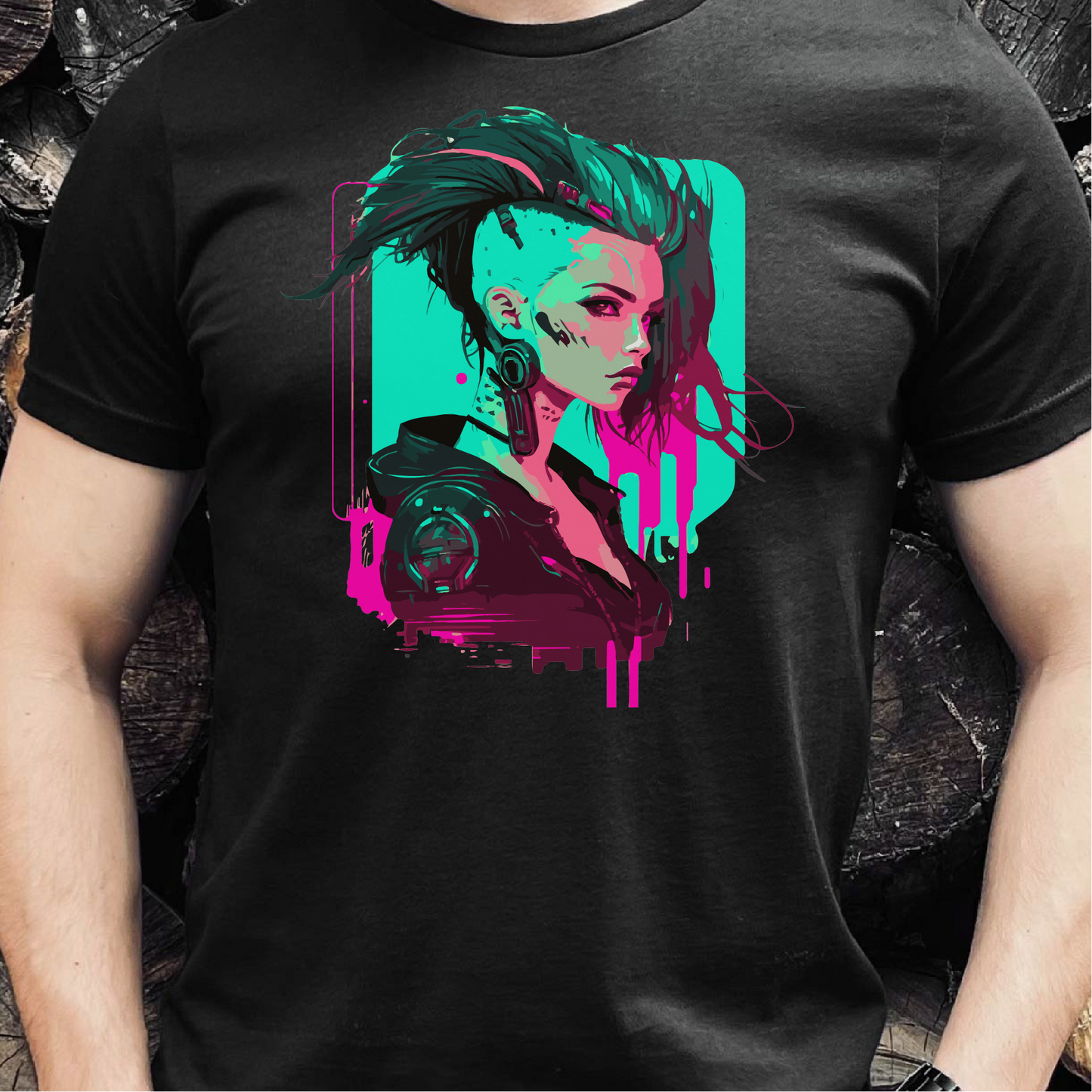 Cyberpunk Hacker T-Shirt, Cyberpunk Inspired Runner Shirt