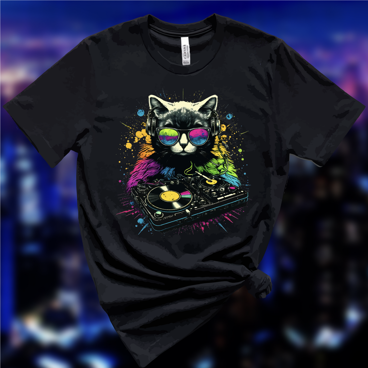 DJ Cat T-Shirt, Music Loving Cat Shirt