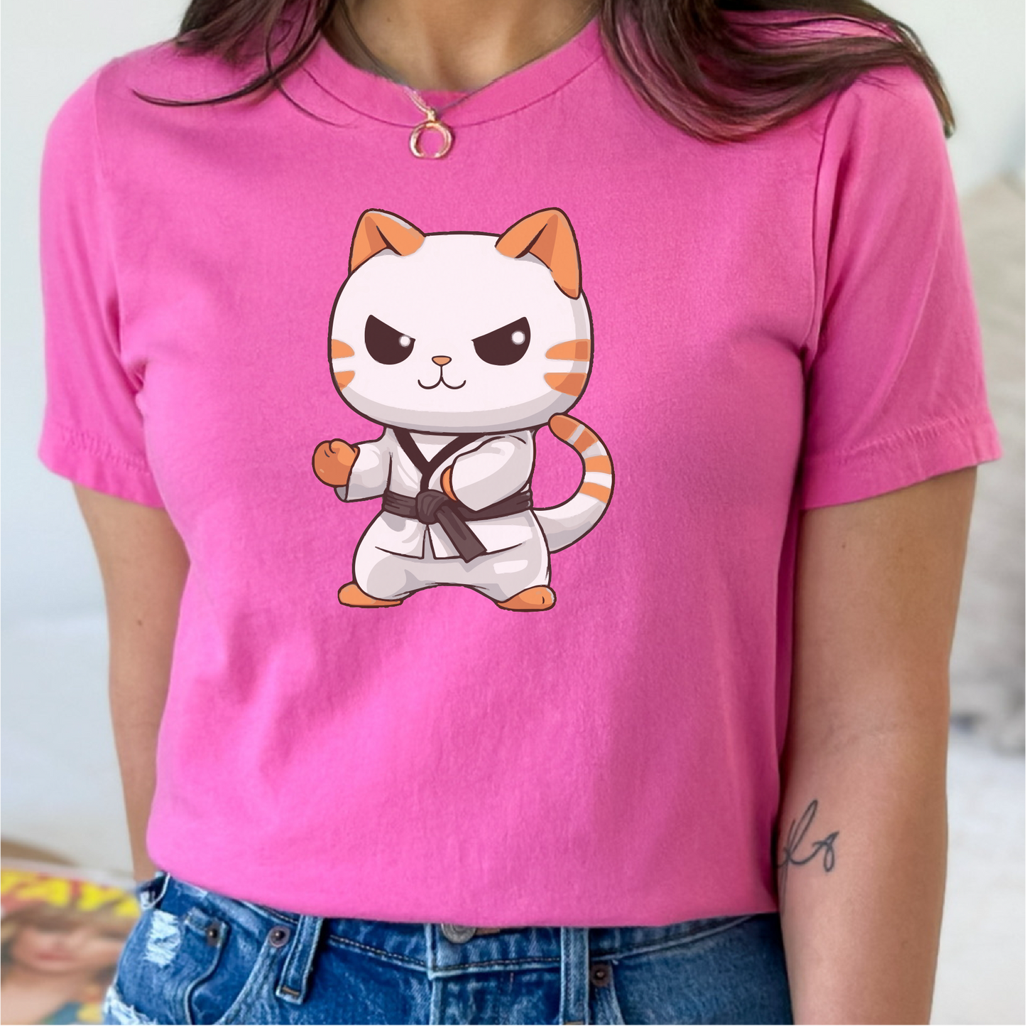 Karate Cat T-Shirt, Cat Martial Arts Shirt