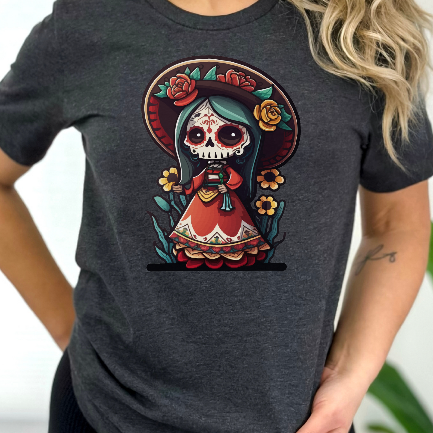 La Catrina Day Of The Dead T-Shirt, Mexican Heritage Shirt