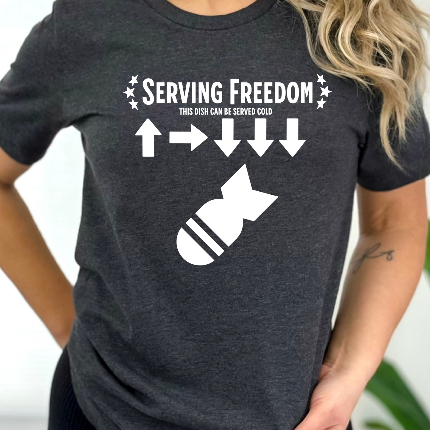 Serving Freedom T-Shirt, 500kg, Helldivers 2 Inspired Shirt