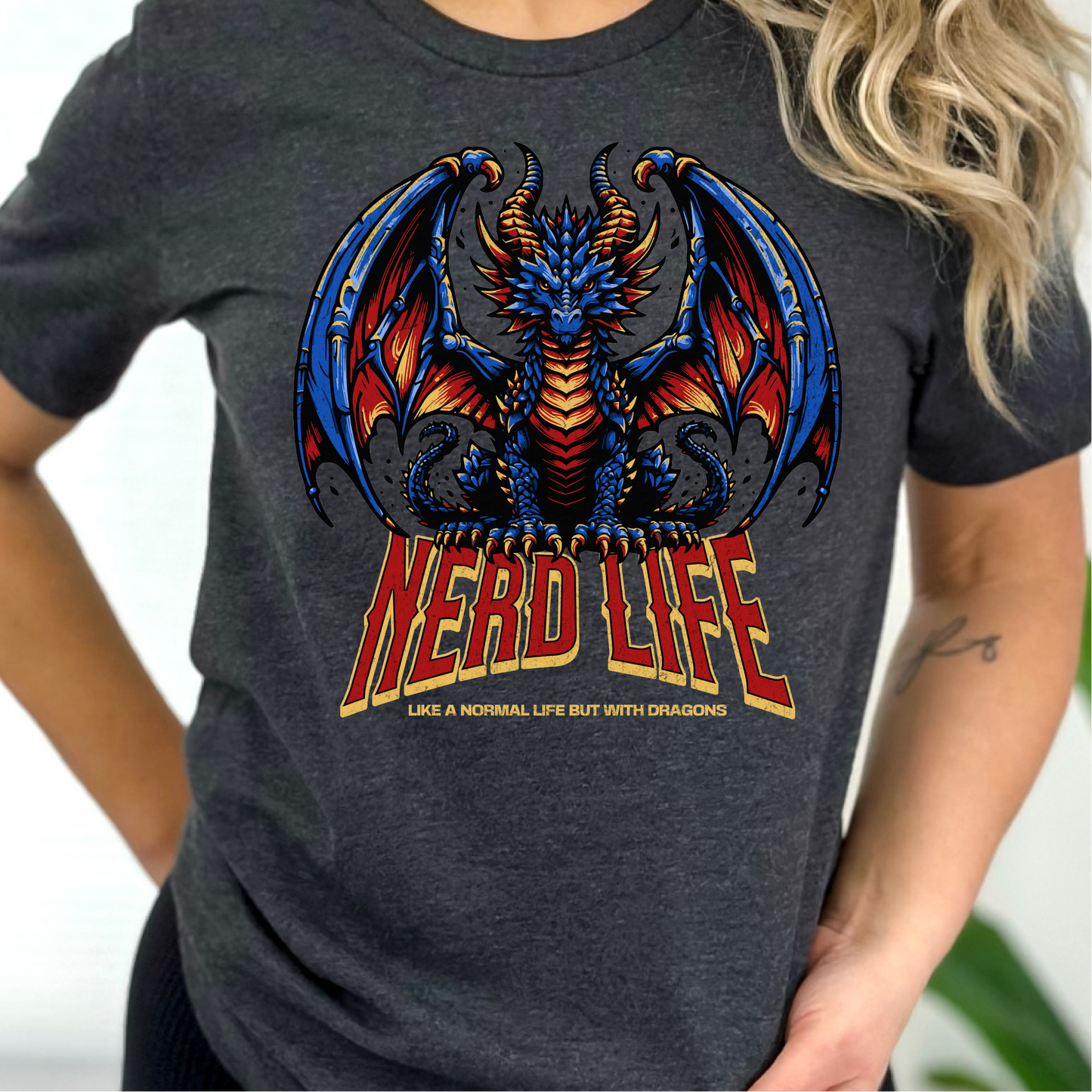 Nerd Life Like A Normal Life But With Dragons T-Shirt, Dungeons & Dragons Shirt