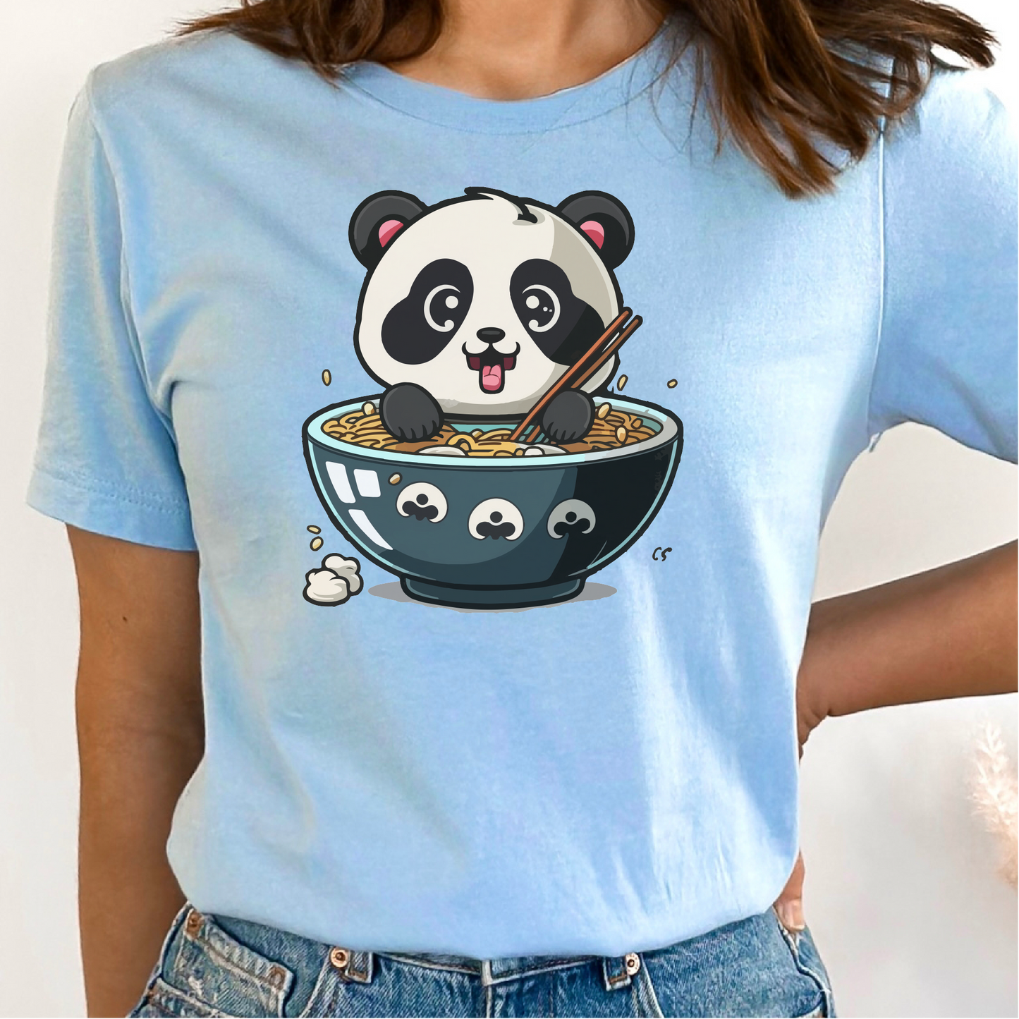 Ramen Panda T-Shirt, Kawaii Panda Shirt