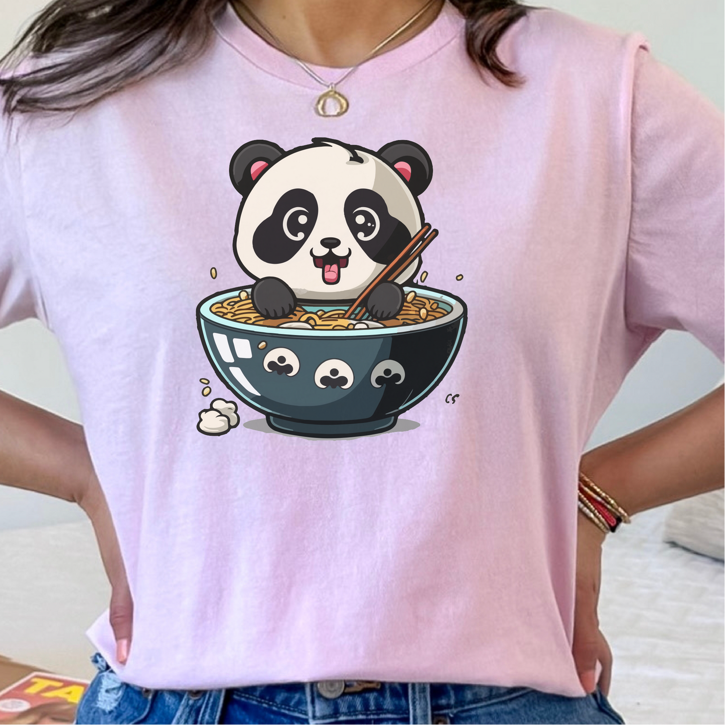 Ramen Panda T-Shirt, Kawaii Panda Shirt