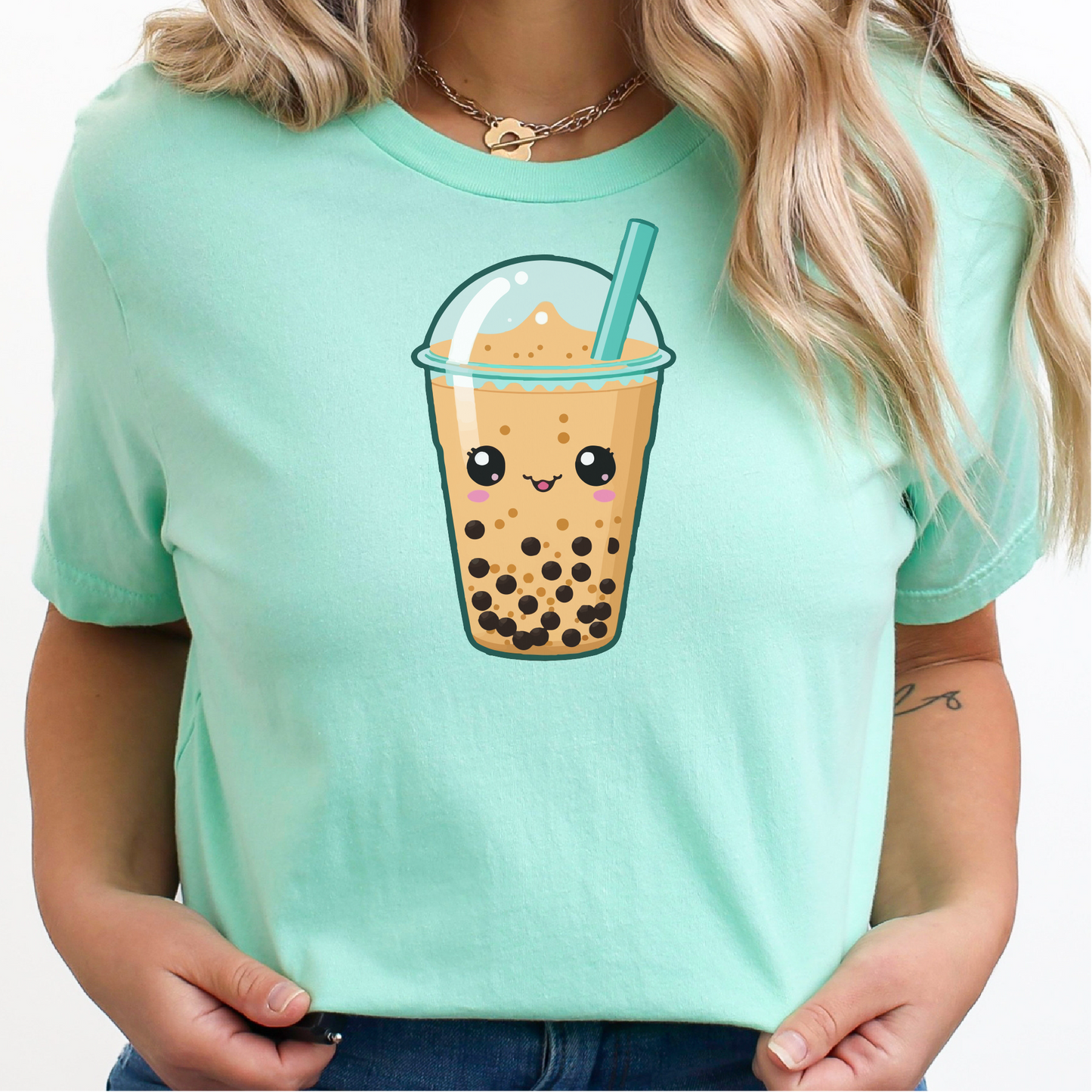 Kawaii Boba Tea T-Shirt, Kawaii Bubble Tea Shirt