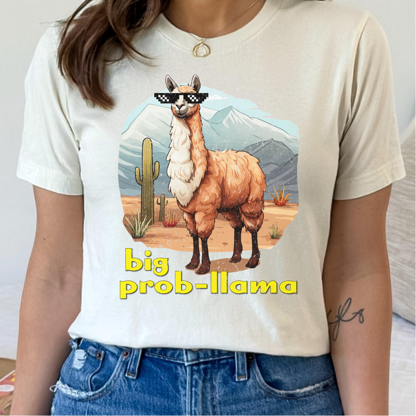 Big Prob-Llama T-Shirt, Funny Llama Shirt