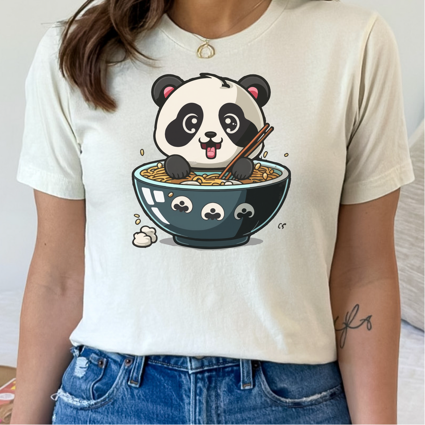 Ramen Panda T-Shirt, Kawaii Panda Shirt