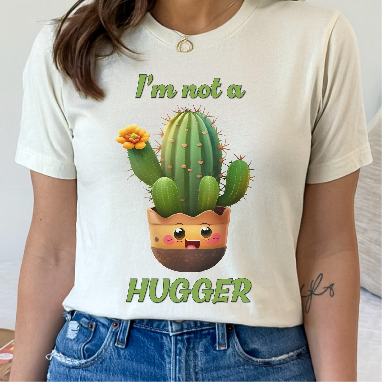 I'm Not A Hugger T-Shirt, Funny Cactus Shirt