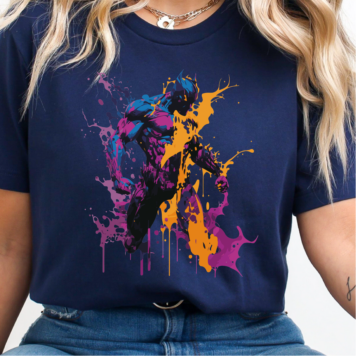 Super Hero T-Shirt, Batman Inspired Abstract Shirt