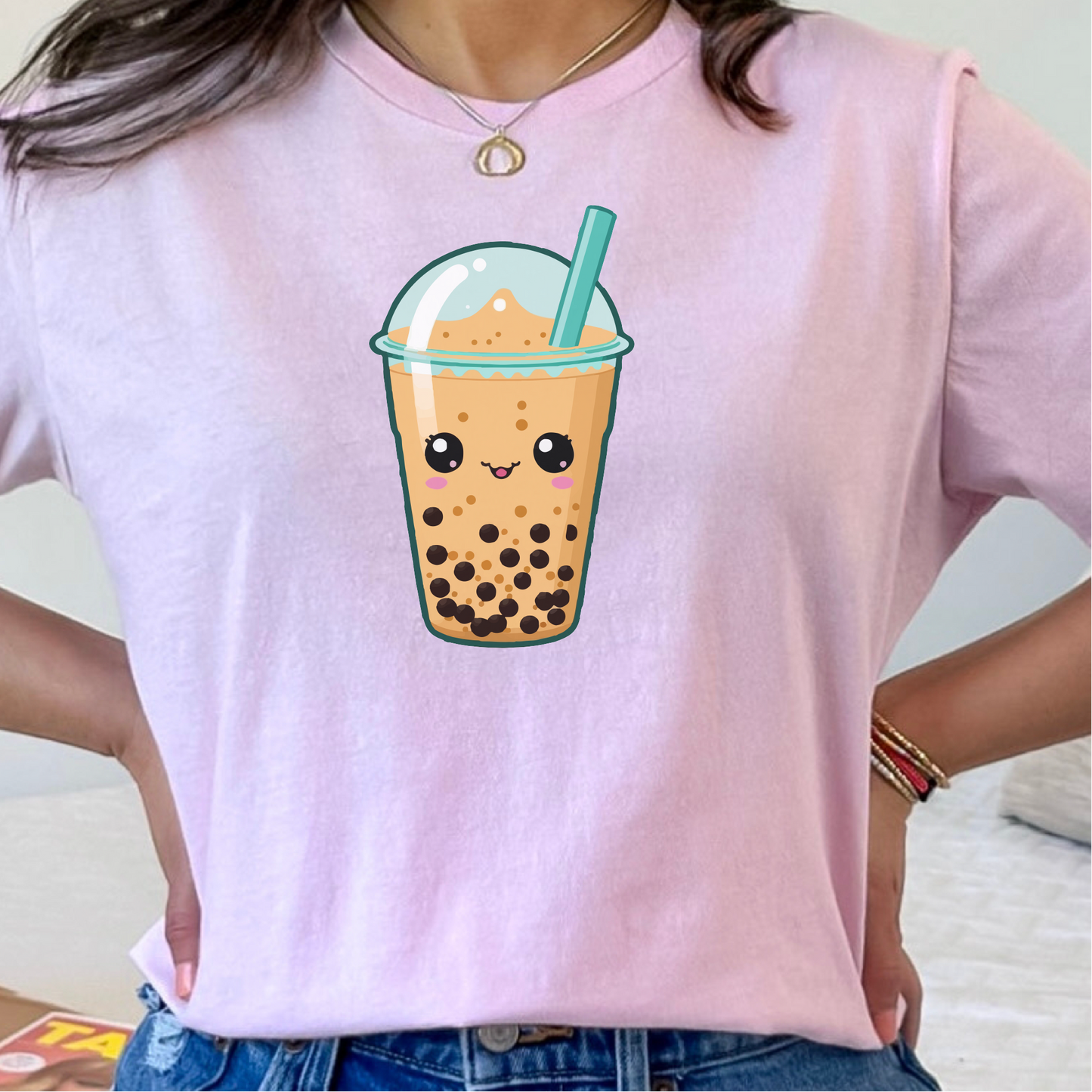 Kawaii Boba Tea T-Shirt, Kawaii Bubble Tea Shirt