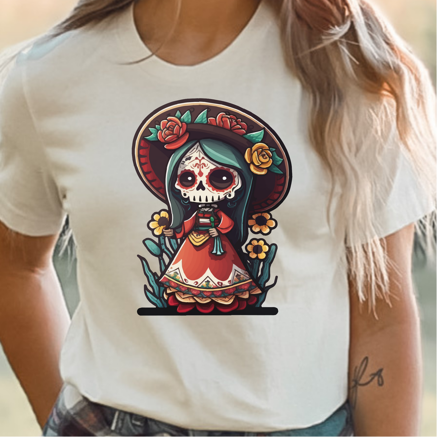 La Catrina Day Of The Dead T-Shirt, Mexican Heritage Shirt